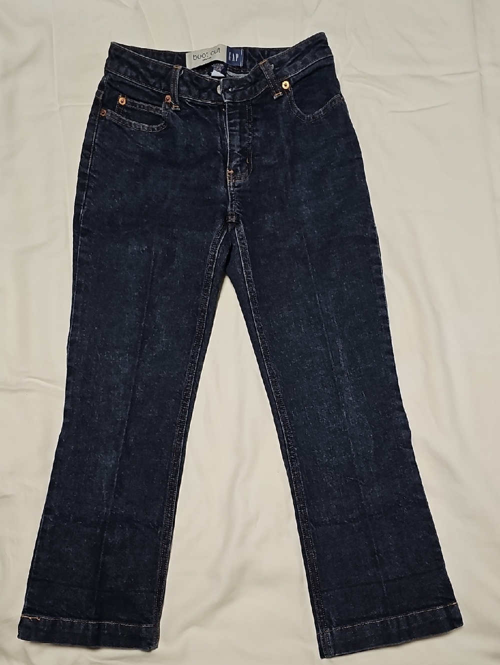 GAP Dark Blue Boot Cut Ankle Jeans for Women